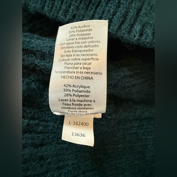 LuLaRoe Andrea Knit Sweater Dark Green Size Medium - Picture 5 of 7